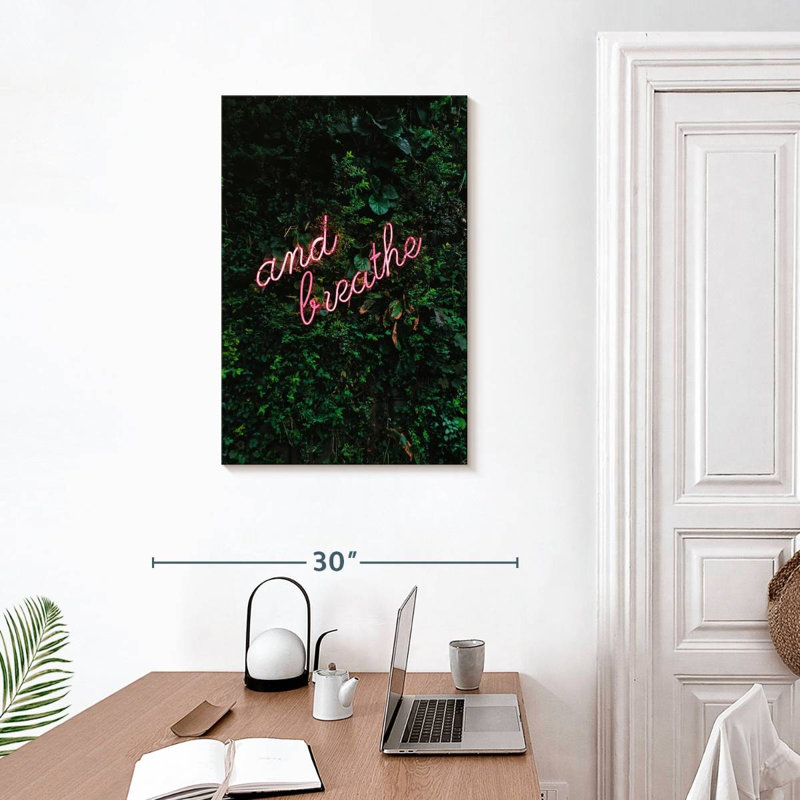 Tergel And Breathe Typography, 30" H x 20" W