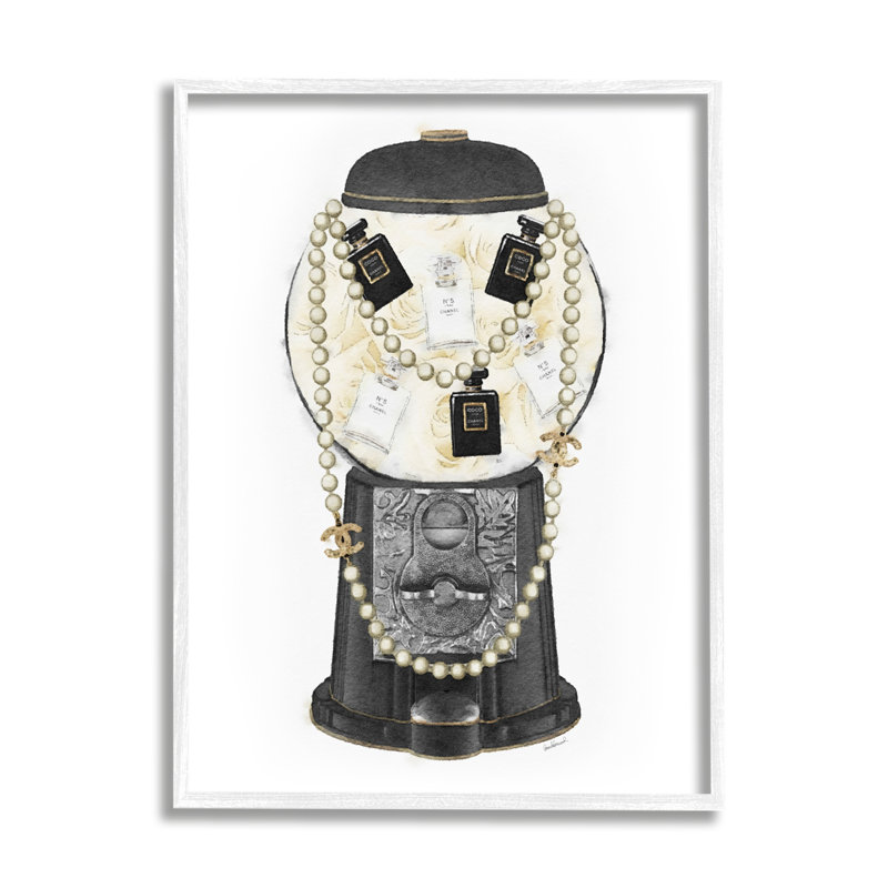 Accessoires de collier de parfum Vintage Gumball Machine Designer par Amanda Greenwood - impression, L 24 po x H 24 po