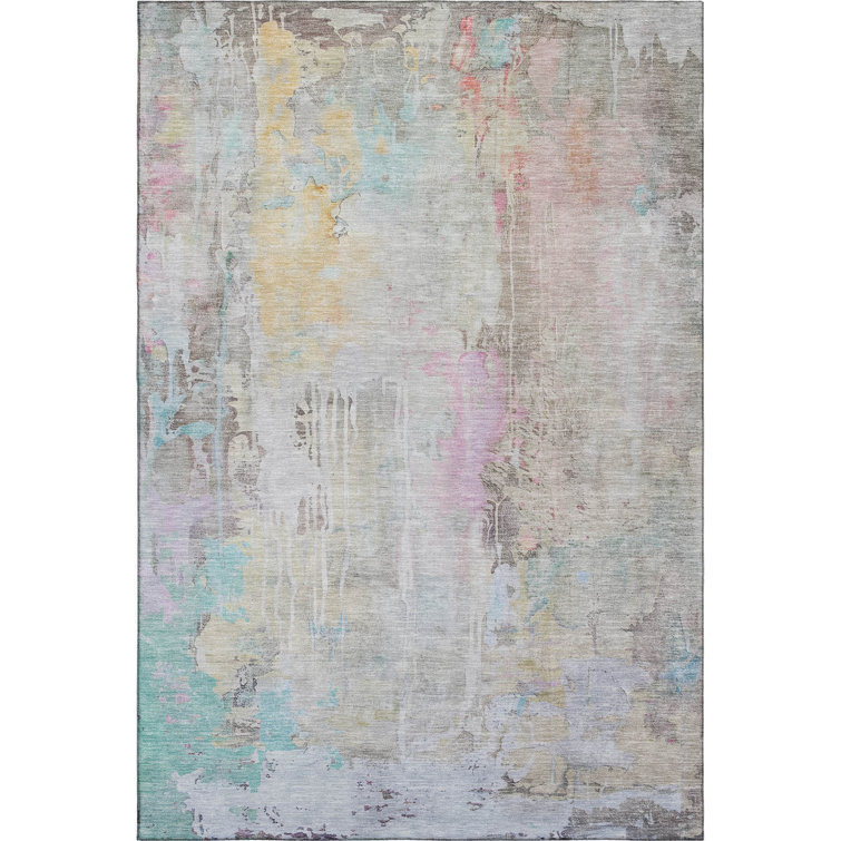 Premium Machine Washable Kelton AMF1233 Abstract Rug