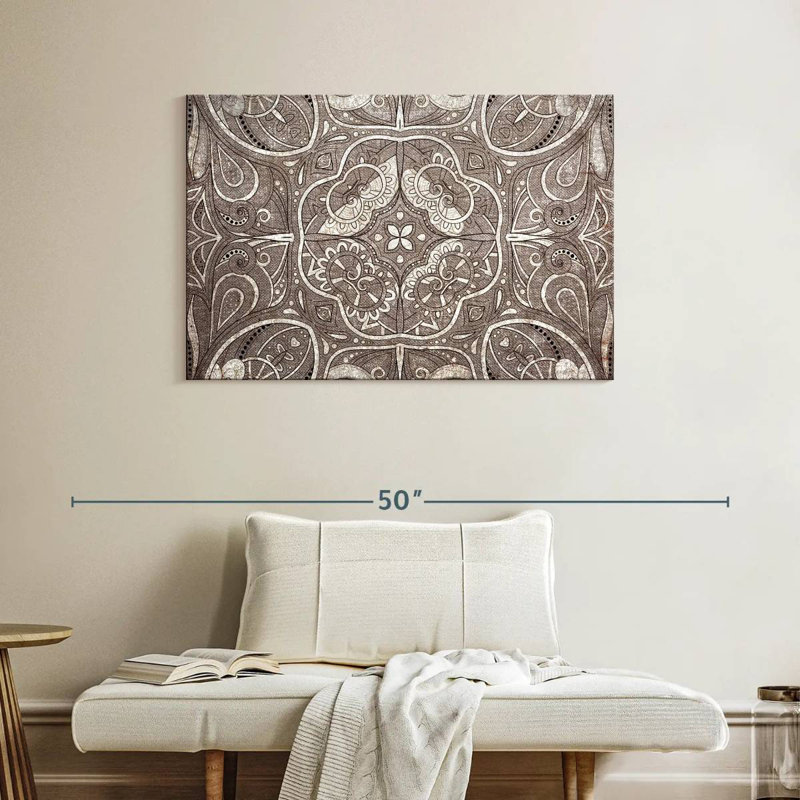 Kerner Ethnic Floral Mandala, 26" H x 39" W
