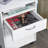 Cabinets Mobile Storage Printer Stand with Drawer &amp; Cabinet, Fits Under Desks, Off-White | Scandinavian | MDF