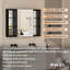 Armoire murale à miroir encastrée ou à fixation murale en surface 30 po Jasamine-1902349297-1902349302