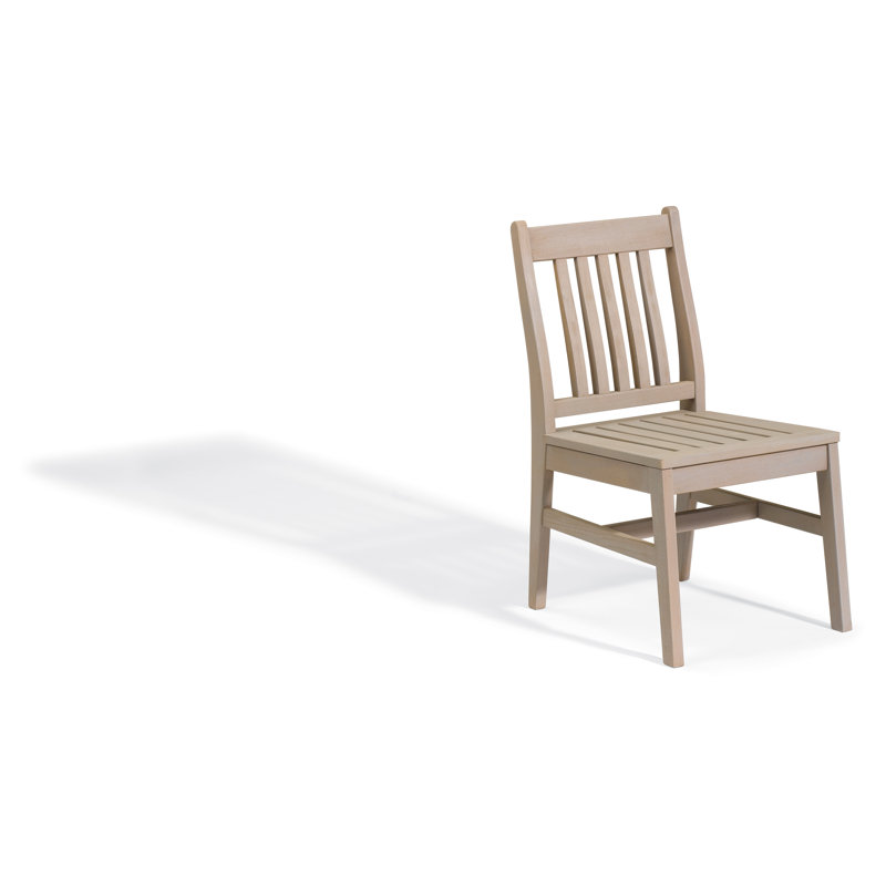Outdoor Teak Dining Side Chair, Grigio