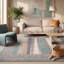 Tapis moderne à rayures effet pinceau, couleur bronze, turquoise, beige, gris, brun, blanc, lavable à la machine, antidérapant, à poils courts, pour l'intérieur et l'extérieur, adapté aux animaux domestiques, idéal pour le salon, la chambre, la salle à manger, l'entrée, le couloir ou le bureau.-1762537559