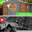 Remise d'atelier 6 * 8Ft - Portes modernes et intérieur en fer pour divers outils