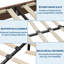 Structure de lit plateforme Nature, lit en bois avec lattes de bois solides, aucun sommier requis-1678193592-1678193589