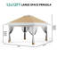 Easy One-Push Setup Pop-Up Canopy 12x12 FT – Outdoor Canopy Tent with Mosquito Netting, Waterproof, 4 Sand Bags, Wheeled Storage Bag – Perfect for Backyard, Patio, Garden, Parties, BBQs