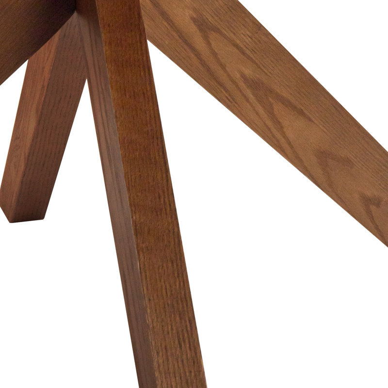 Thersia 47.3-Inch 6 Seats Round Solid Wood Dining Table, Brown, 31.5"H x 46"L x 46"W