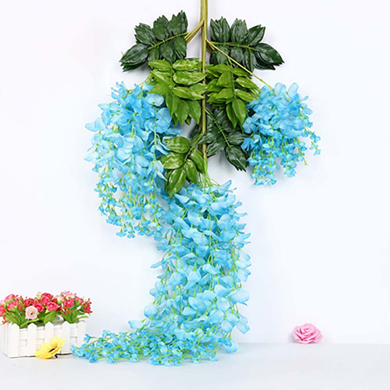 Faux Wisteria Swag, Blue
