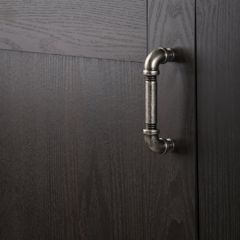 Poignées d'armoire de cuisine Pipeline, poignées de tiroir à noyau solide pour portes d'armoire, 3-3 / 4 po (96 mm)