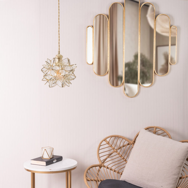 17cm H Glass Round Pendant Shade, White