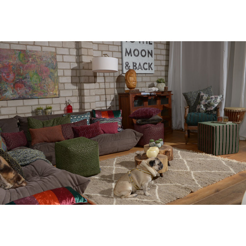 Frozen Love Rectangular Cushion, 30 x 50cm, Taupe/Grey