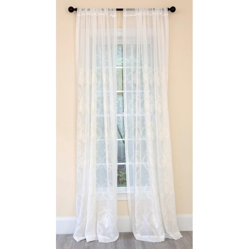 Ellianna Sheer Curtain Single Panel, 52" W x 84" L