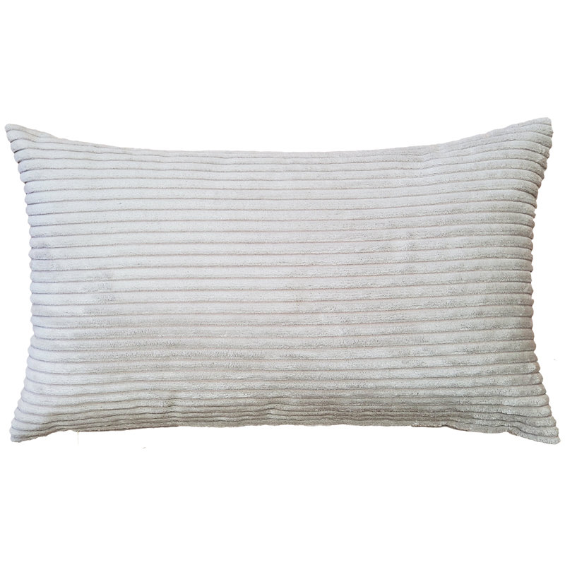 Coussins décoratifs lombaires réversibles en velours côtelé rembourrés de polyester moelleux de couleur unie Wide Wale