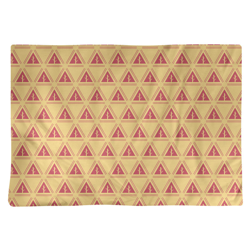 Récapitulatif de coton 18" classique à arbre minimaliste Barbra, Jaune / Rouge, Coton