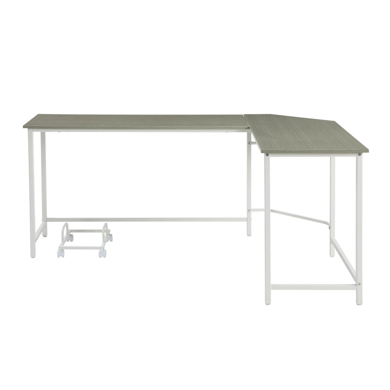 Bureau en L Huntingdon, Gris / blanc