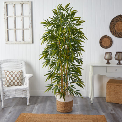 Bambou artificiel 75 po en pot
