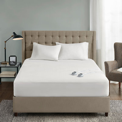 Protège-matelas simple imperméable et imperméable blanc à poches profondes 10 réglages de chaleur Serta