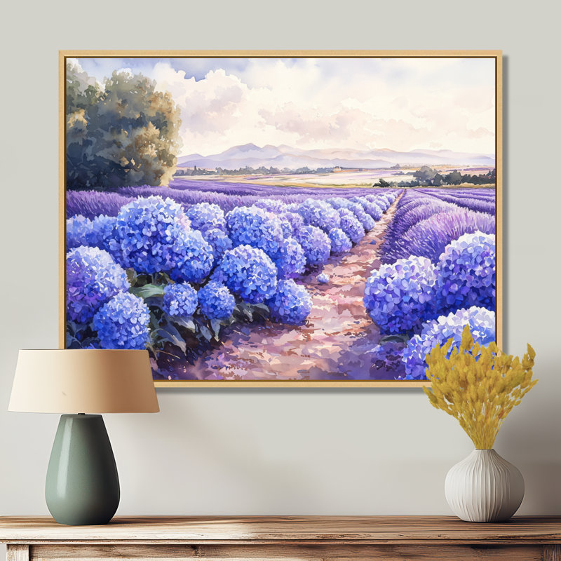 Irelia - Floral Wall Art, Impression sur cadre flottant, H 30 po x l 40 po, Crème, crème