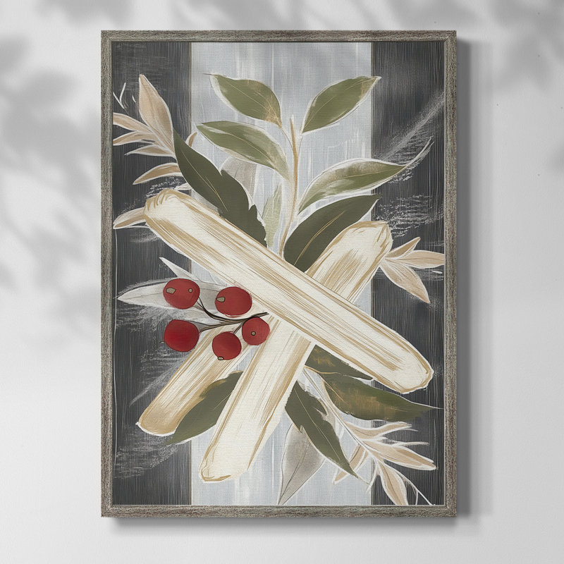 «Christmas Holiday», reproduction d'art encadrée en bois massif, H 11 po x l 9 po