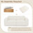 Wide Corduroy Compression Modular Upholstered Loveseat Sofa With No Assembly Required-2119784586