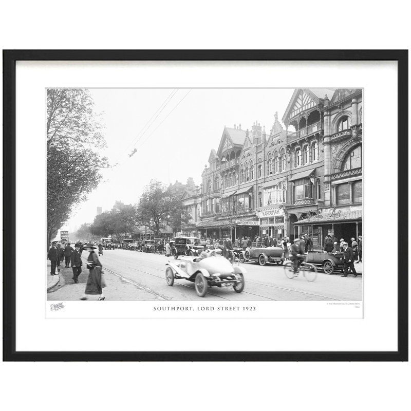 Southport, Lord Street 1923 by Francis Frith - Single Picture Frame Print, 60cm H x 80cm W x 2.3cm D