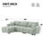 110" Modular Sectional Sofa, L Shape With Extra-Large Seat, Pull-Line Design, Movable Ottoman, High Density Foam, Free Combination, Sturdy Metal & Wood Frame, Boucle Fabric-1046993109