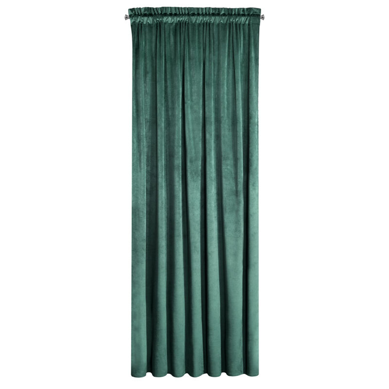 Tysen Blackout Curtains Single Panel, Dark Turquoise