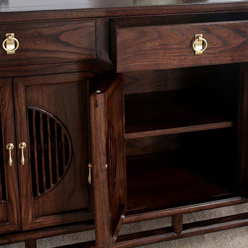 Buffet en bois massif de grande capacité
