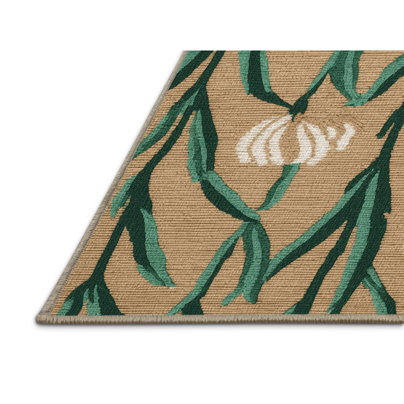  Tapis lavable avec légumes à l'ail sauvage, Carré 6 pi