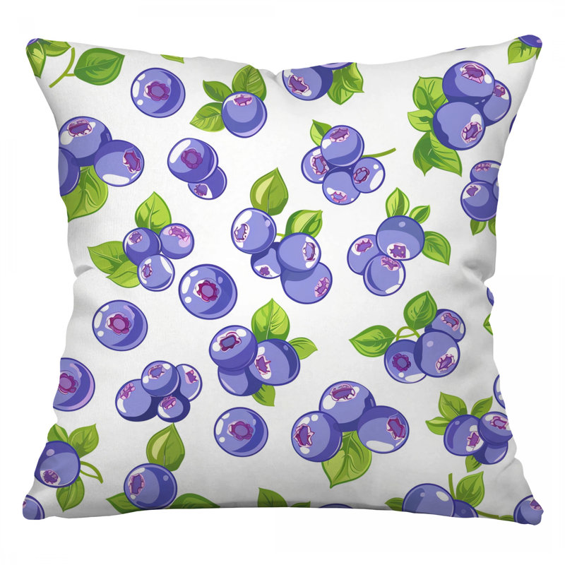 Coussin Blueberries, Carré 14 po