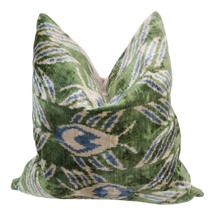 Brown Geometric Ikat Throw Pillow for Nursery