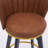 Counter Height Bar Stools Set Of 2, 360° Swivel Upholstered With Backs, Metal Legs, 26/-590162156