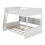 Full XL Over Queen Bunk Bed With Storage Cabinets And USB-1021410718