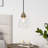 Temesoal 1-Light Dimmable Pear-shaped Kitchen Island Pendant with Clear Teardrop Glass