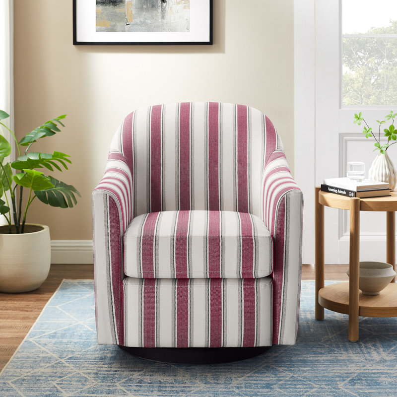 Fauteuil d'appoint pivotant 29,92 po, Lin rouge