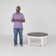 Colburn Round Cocktail Table w/ Casters
