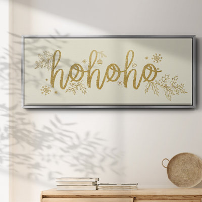 Toile encadrée dorée HOHOHO
