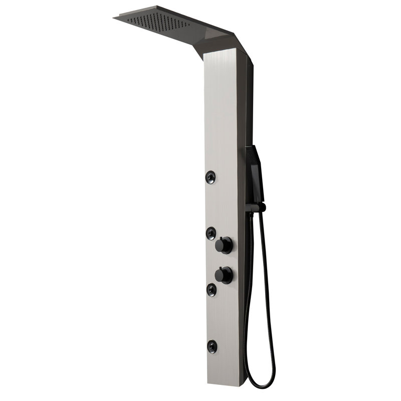 54,33 Panneau de douche avec, Nickel noir