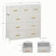 HOMCOM Chest of Drawers with 9 Fabric Drawers, Steel Frame, Cream White