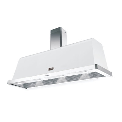 Hotte murale Lofra Dolcevita Series 60 pouces (blanche, garniture chromée)