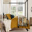 Provence Washed Linen Gold Yellow Victorian Print Shabby Elegance Duvet Cover Set with Pillow Shams-102145158