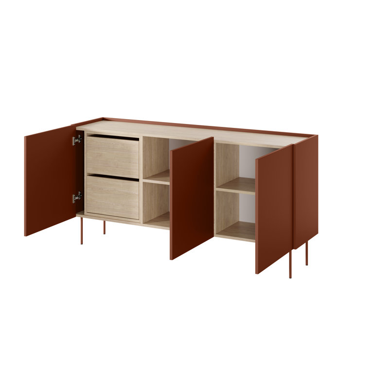Carlitha 170cm Sideboard, Ceramic Red