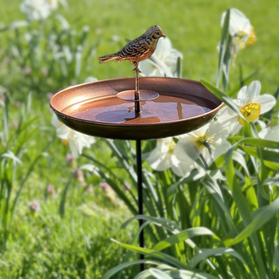 Water Oasis Butterfly & Bird Bath - Includes Ground Stake & Deck Mount