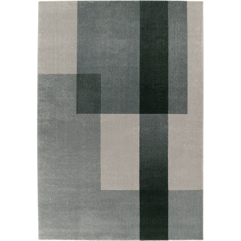 Rectangle Geometric Shapes Area Rug, Cream, Rectangle 120 x 170 cm, Recycled P.E.T