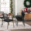 Ensemble de 2 fauteuils empilables à dossier en filet, chaises de réception pour invités, chaise de bureau ergonomique avec accoudoirs-103519899