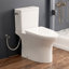 MaceratingFlo Skirted Rear Outlet Toilet with Tornado Flush, 17.6" Soft-Close Seat, 7" Rough-In, Extension Pipes Included