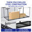 Support de rangement pour garage robuste - Organisateur de plafond en acier - Capacité de 660 lb - Hauteur réglable (22 à 40 pouces) - Peu encombrant pour le garage, le sous-sol - Comprend 6 poteaux verticaux noirs