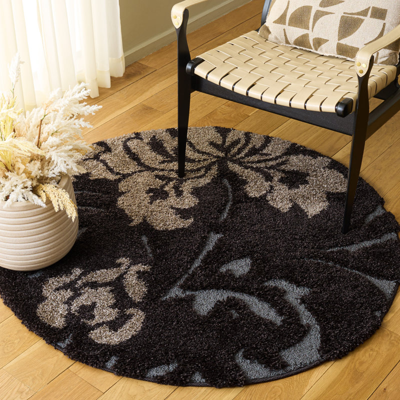 Tapis brun foncé Chanhassen, Rond 4 pi