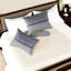 Ensembles de literie luxueux en jacquard bleu marine, confort en polyester avec style chic